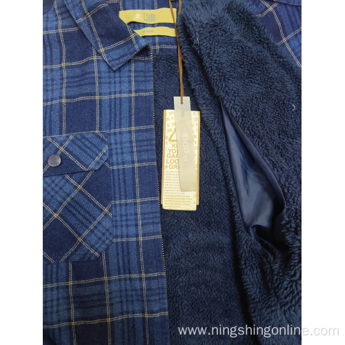 Plaid Mens woven winter Jackets